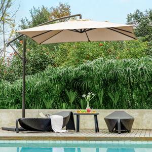 Arlmont & Co. Beeram 96'' x 96'' Cantilever Umbrella with Counterweight | Wayfair