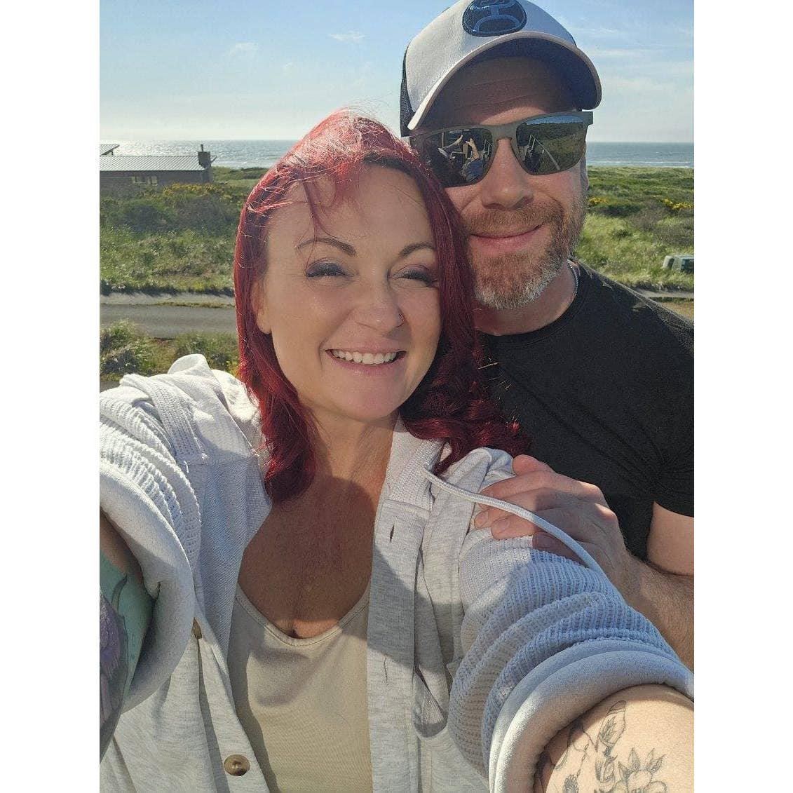 When he Proposed at the Coast