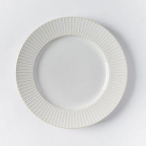 Textured Dinner Plates (Set of 4) - White (Lines)