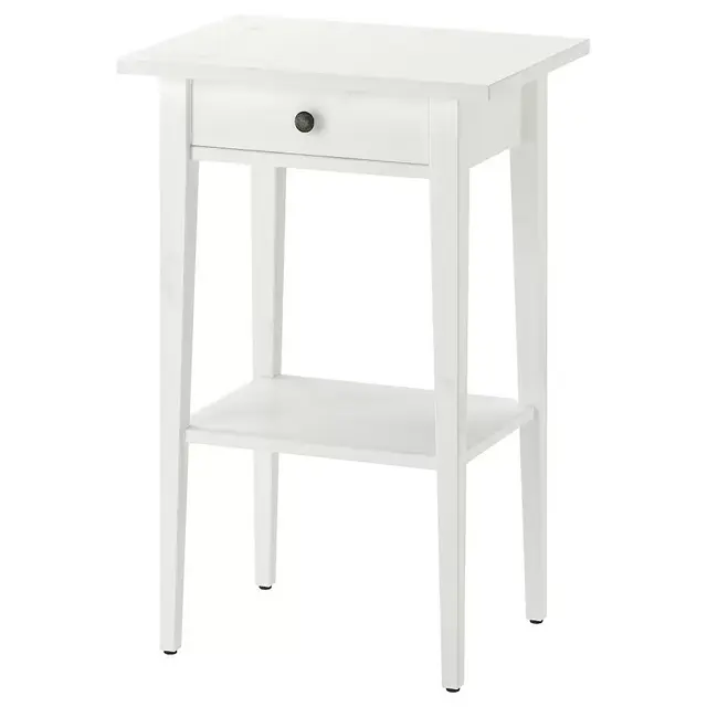 HEMNES Nightstand, white stain18 1/8x13 3/4 "