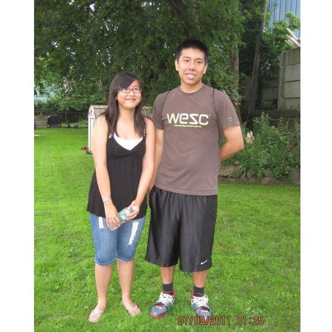 Our very first photo ever at Kati's 16th birthday party