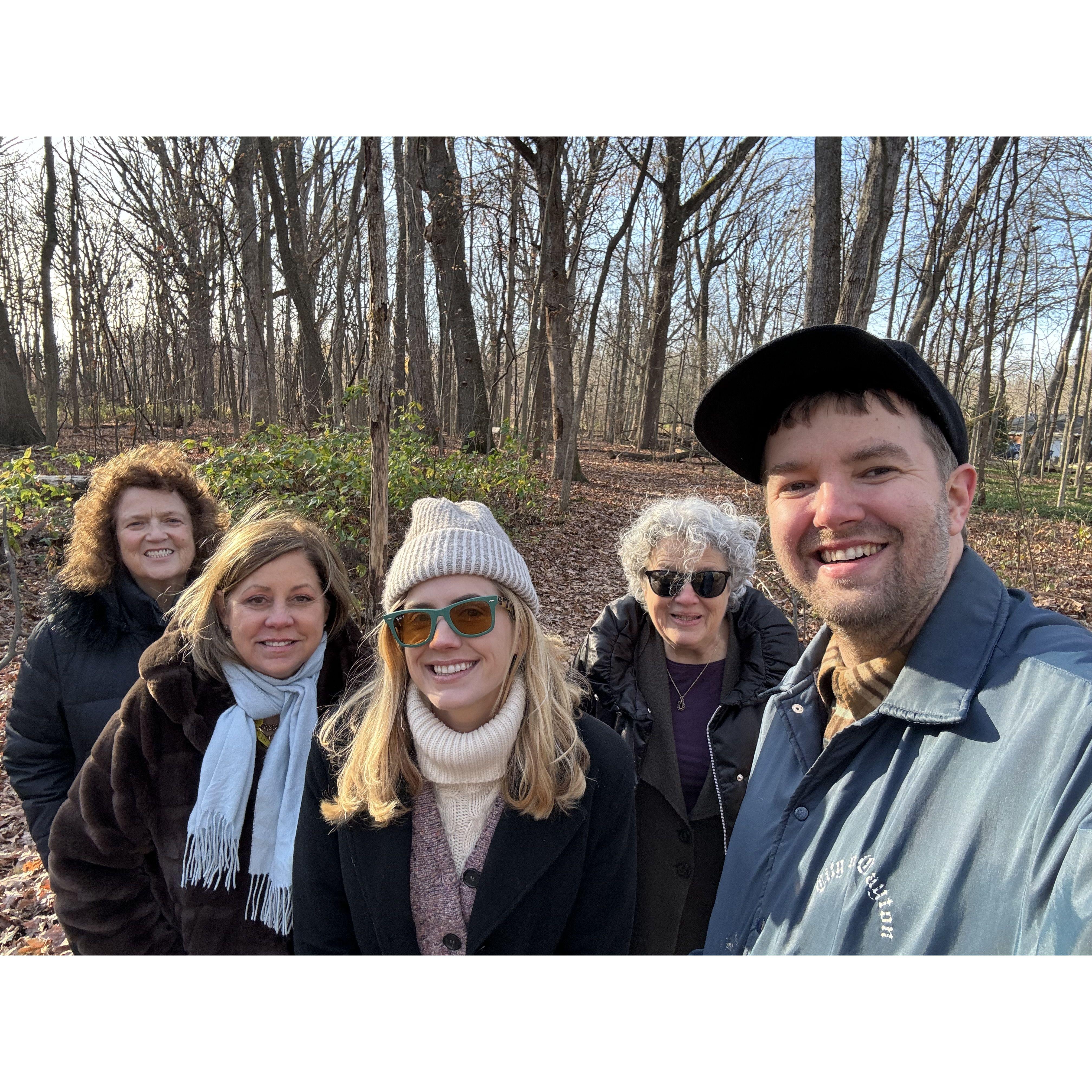 Thanksgiving with Brendan's aunt, mom, and Caroline's mom.