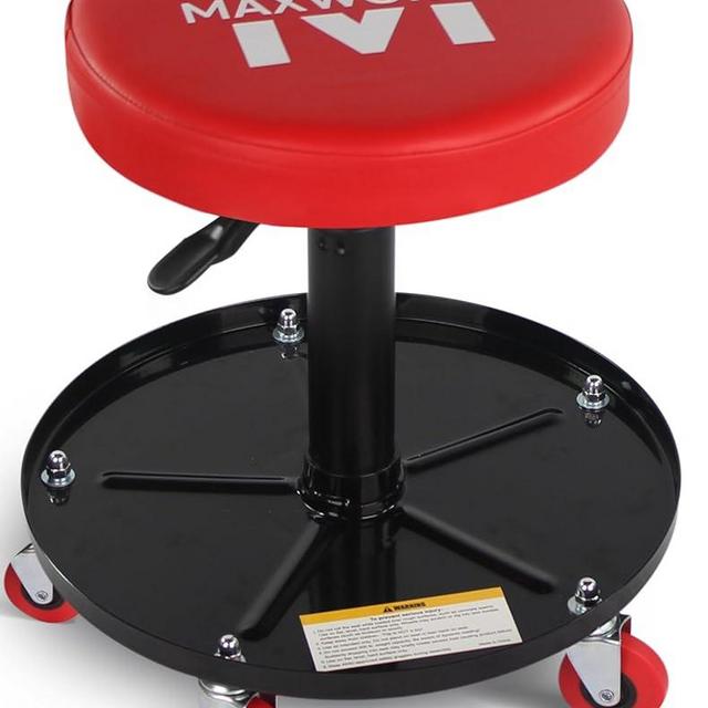 MaxWorks 80771 Pneumatic Roller Seat/Creeper with Adjustable Height - 300 lb Capacity