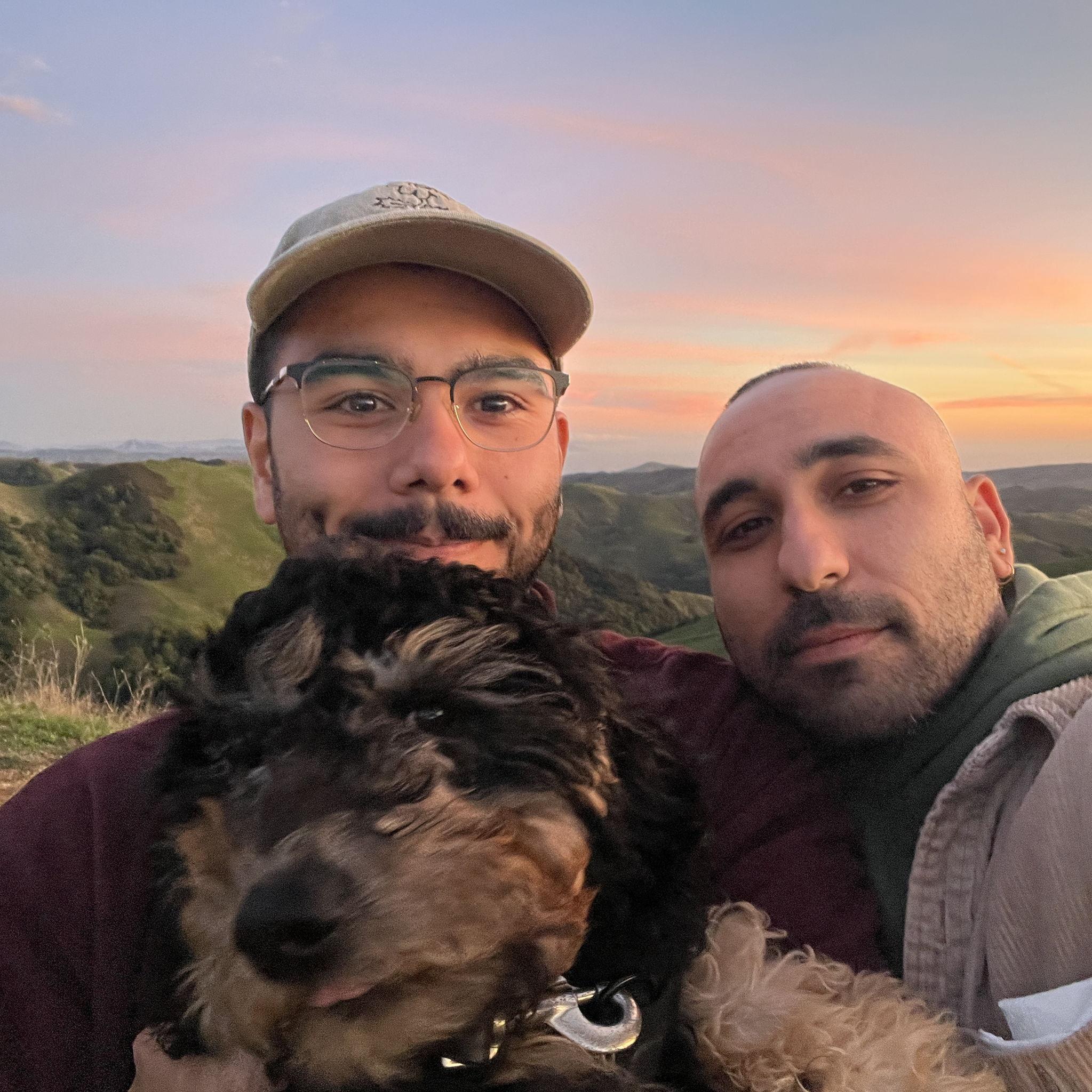 Weekend in Santa Barbara and pup's first road trip. Willie was 4 months old and his eyes were changing from blue to brown. We stopped to take in the colorful Santa Ynez Mountain sunset, wowza!