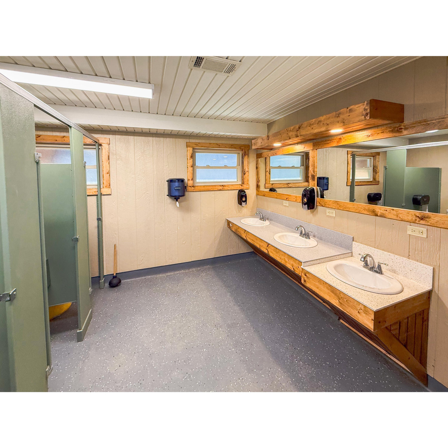 Senior Village Cabin bathhouse. (sinks)