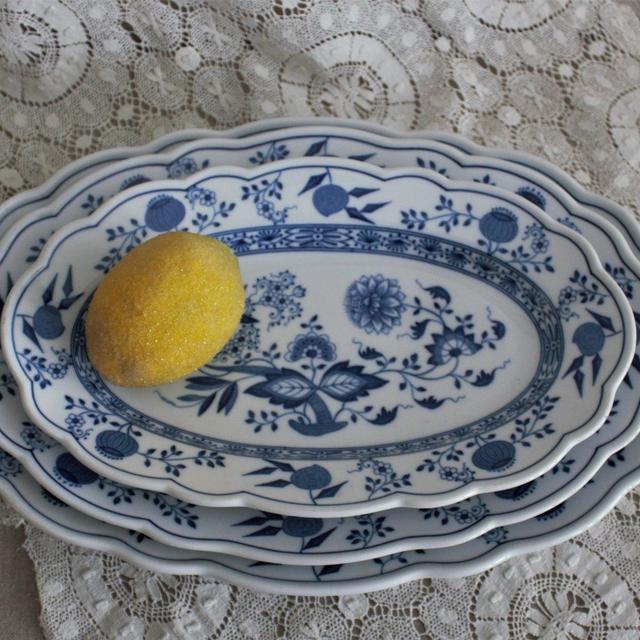 3 Vintage German Hutschenreuther Gelb Blue...