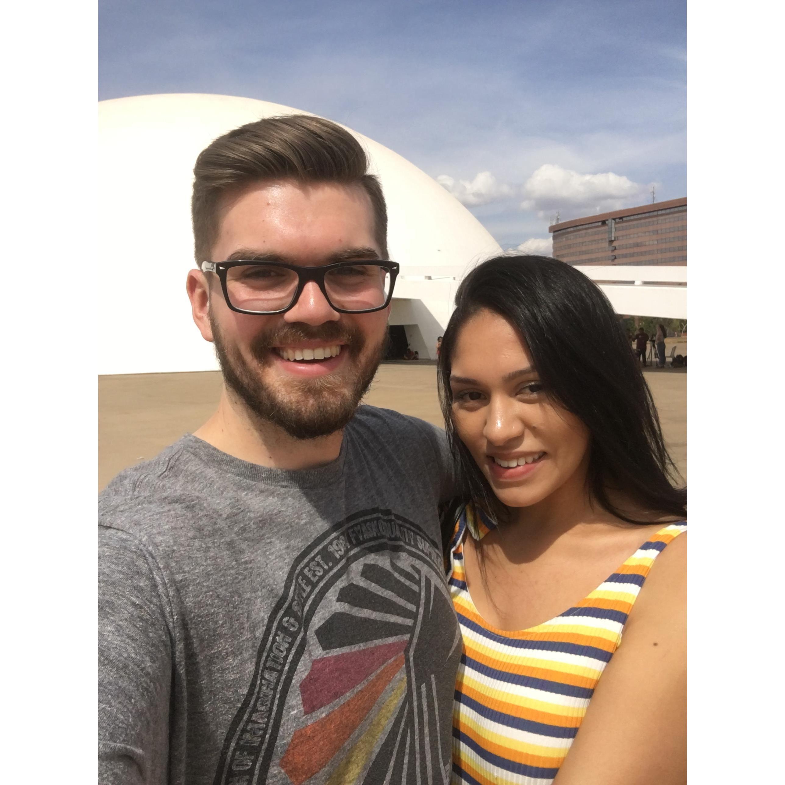 Our day trip to Brasilia. The Museu Nacional da República is in the background