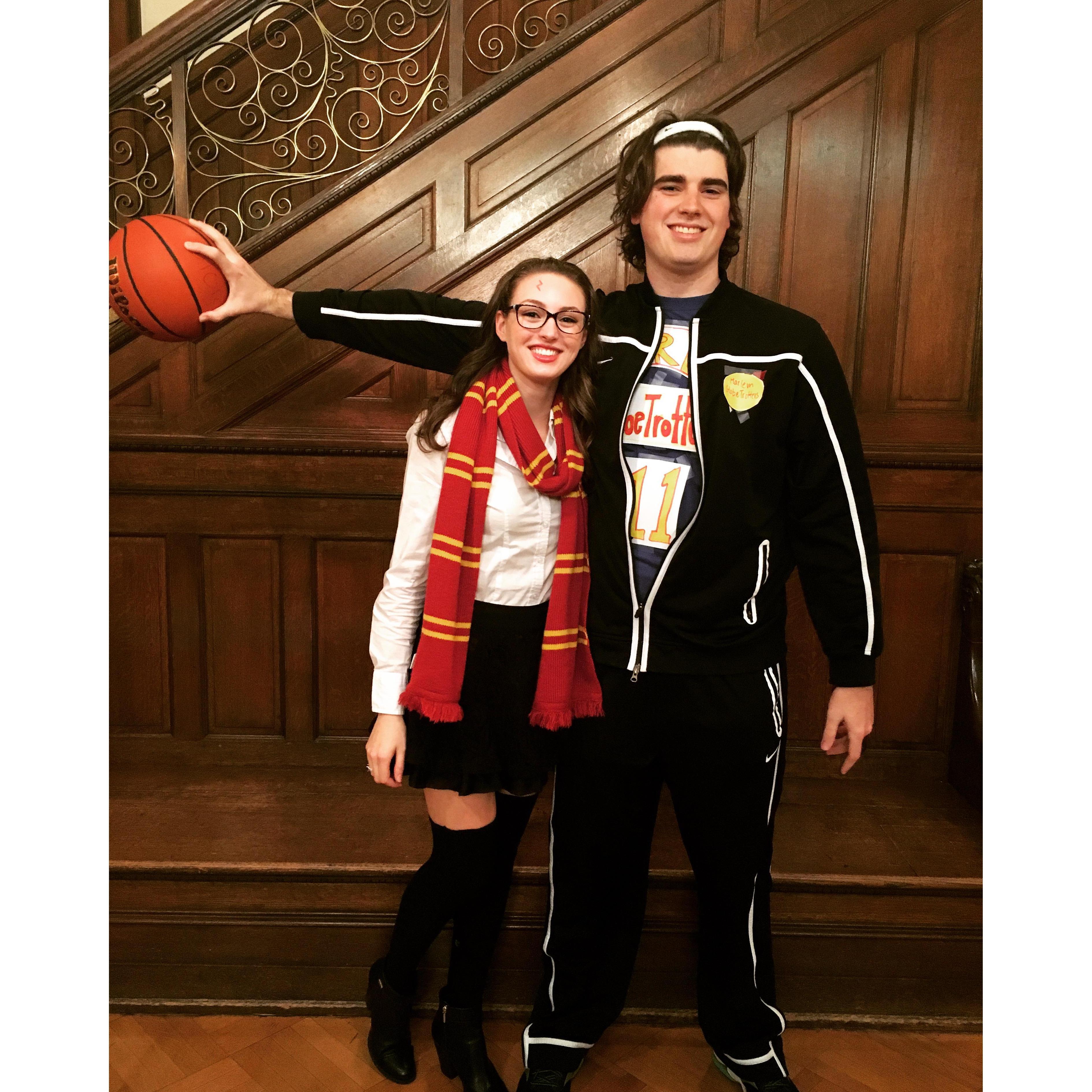 A sorority date night at UGA. Themed "rhyme without reason"= Harry Potter and a Harlem Globetrotter 😂