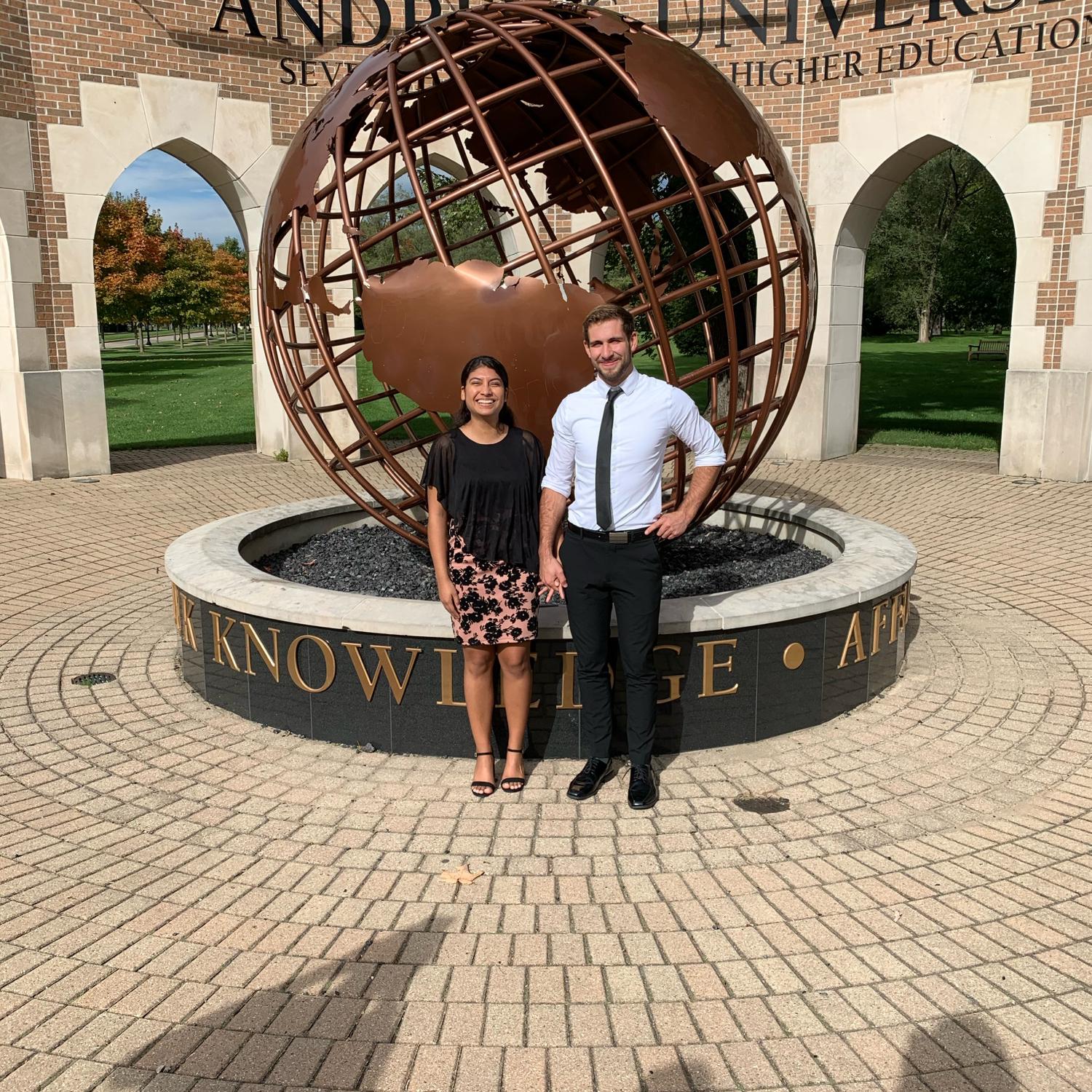 The famous globe picture at AU