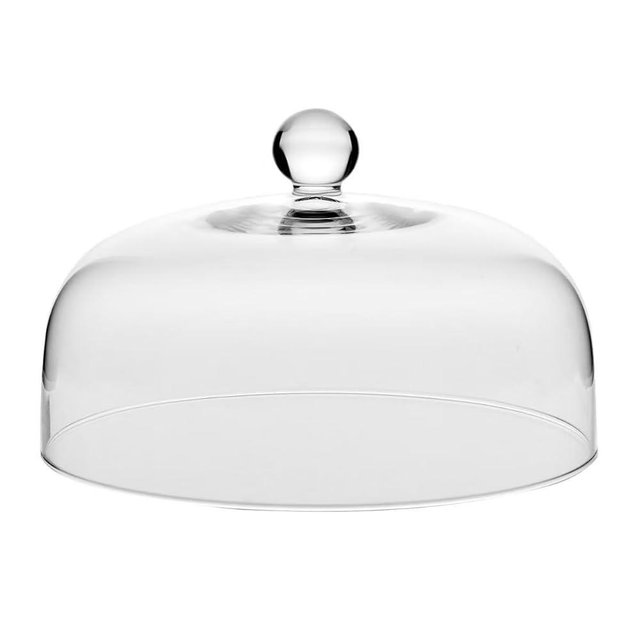 Barski Glass - Cake Dome - with Knob - 10" Diameter - Elegant Design - Made in Europe