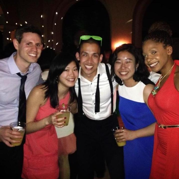 Noel & Kim's wedding in Austin, Texas. Celebrating with Sam's co-residents! April, 2014