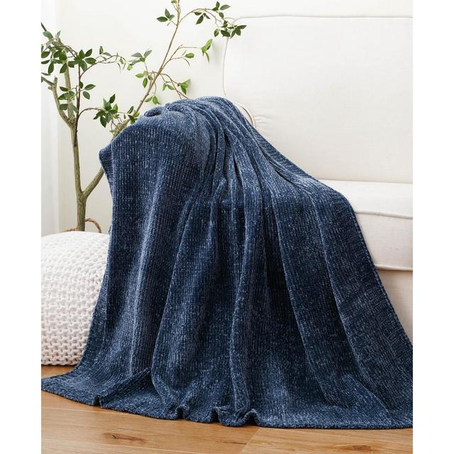 Battilo Lifestyle Solid Woven Micro Chenille Throw, 51" x 67"