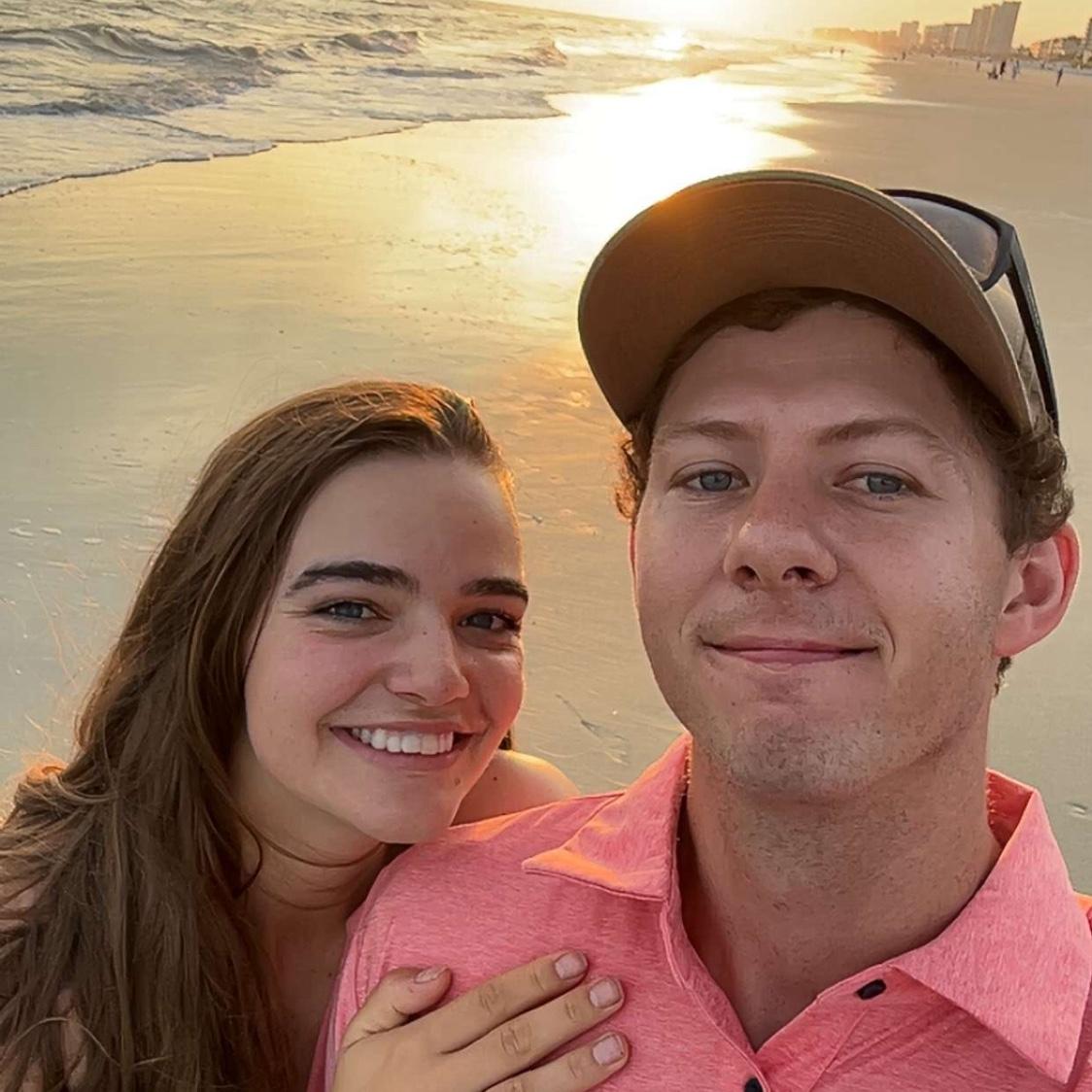 Our engagement on the beach!