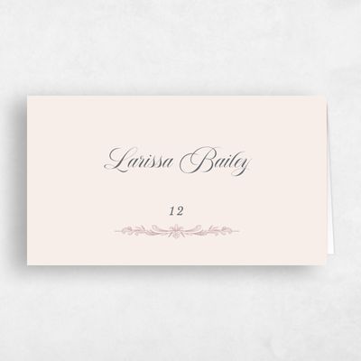 Grayed Mauve, Pink Wedding Place Card - Leonid