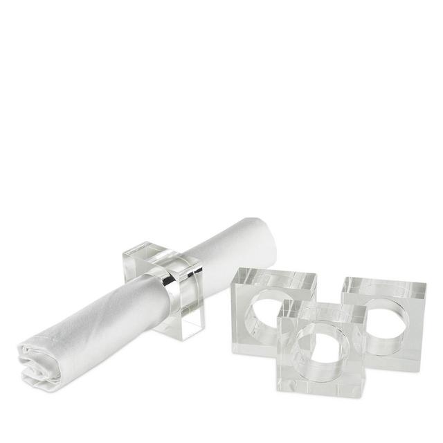 Tizo Lucite Napkin Rings, Set of 4