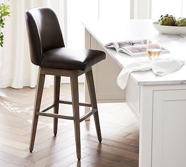 Layton Leather Swivel Bar & Counter Stools