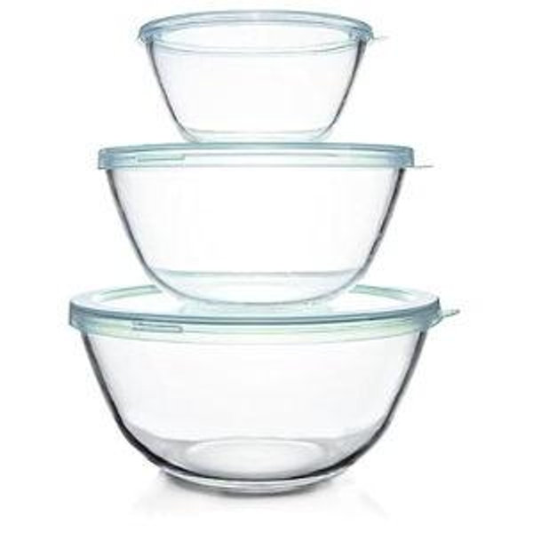 Luvan Glass Mixing Bowl with Lids