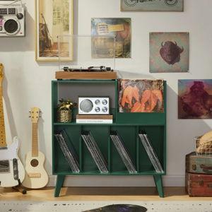 Large Record Player Stand - Green