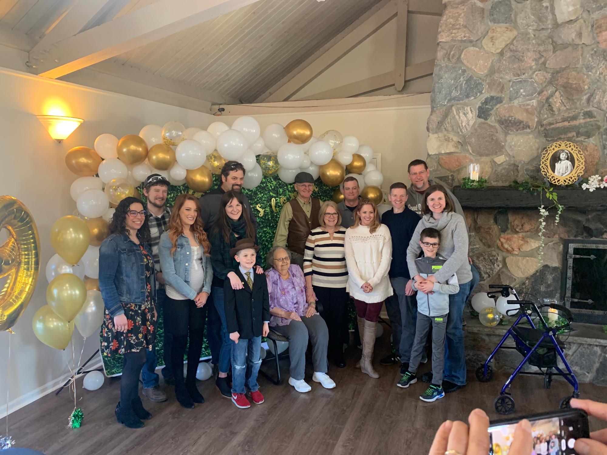 February 29, 2020: Alyssa visits John’s family in Michigan for his grandmother’s 95th birthday!