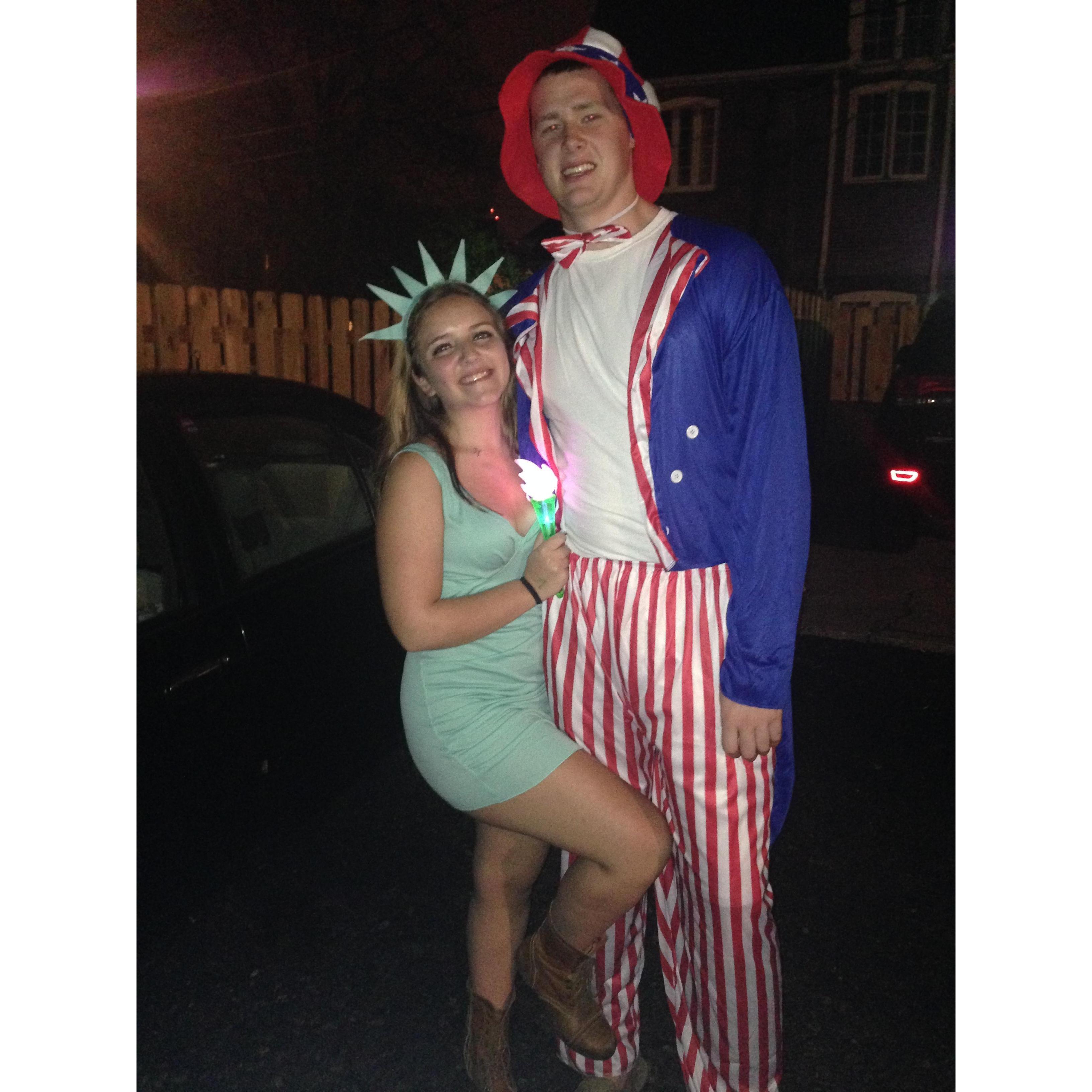 Lady Liberty and Uncle Sam