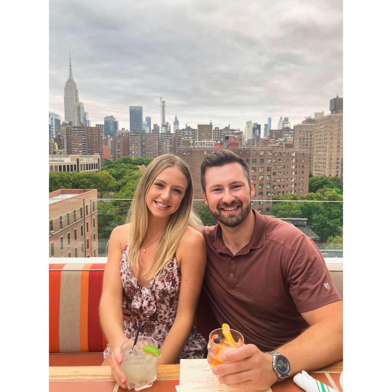Enjoying a rooftop bar with friends in NYC!