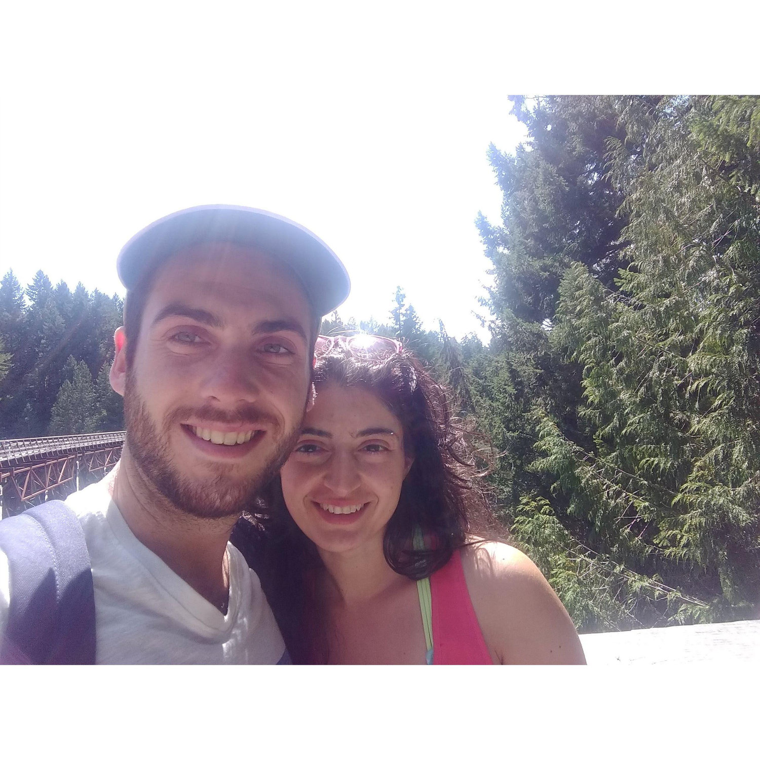 At the Kinsol Trestle on our third date!