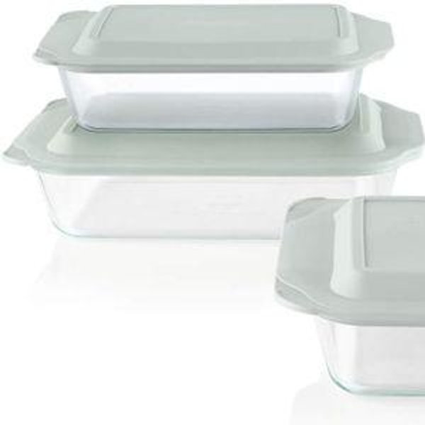 Pyrex Deep 3-Pack Glass Baking Dish Set (9"x13", 7"x11", 8"x8")