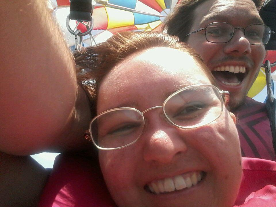 Parasailing together in South Padre Island, TX