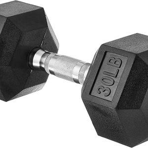 Amazon Basics Rubber Hex Dumbbell Hand Weight