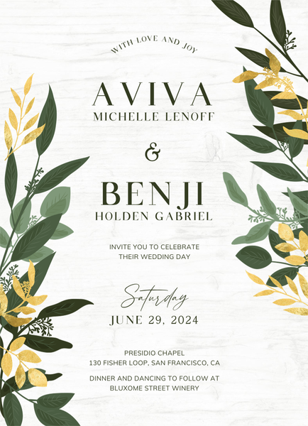 Zola Wedding Invitations - Summerlin Classic Foil