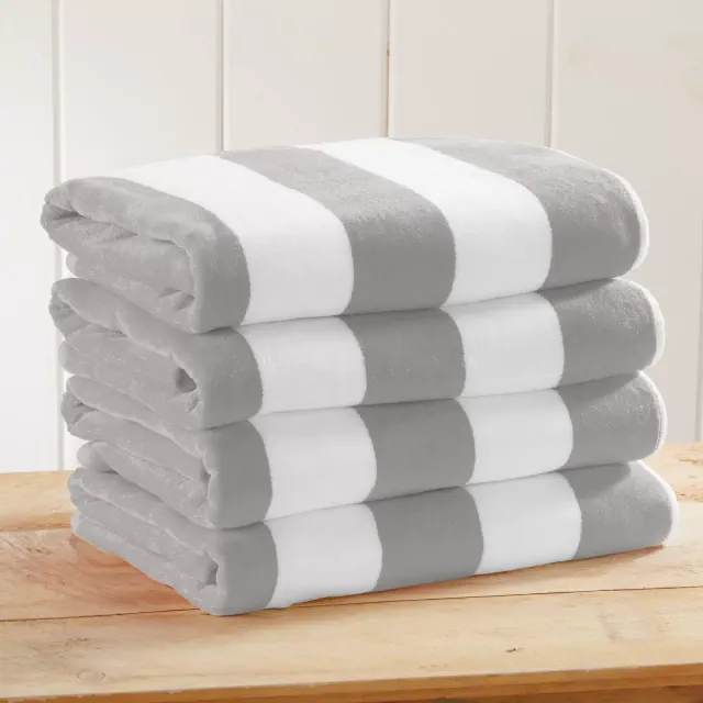 100% Cotton Cabana 4 Pack Beach Towels - Great Bay Home