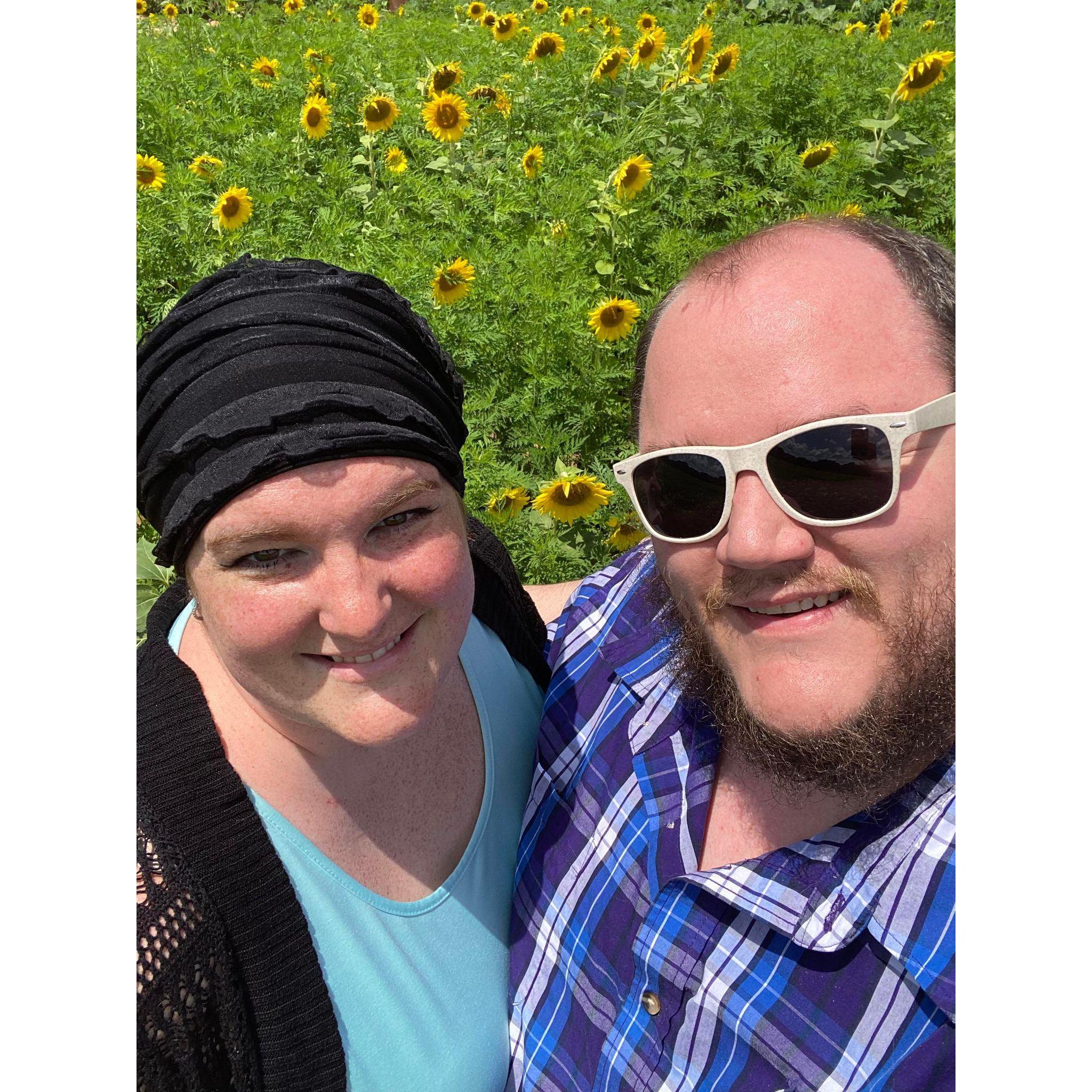 He tried to take me to the sunflower field on one of my first trips out to NC.  They were all dead.  Got to see them this year!