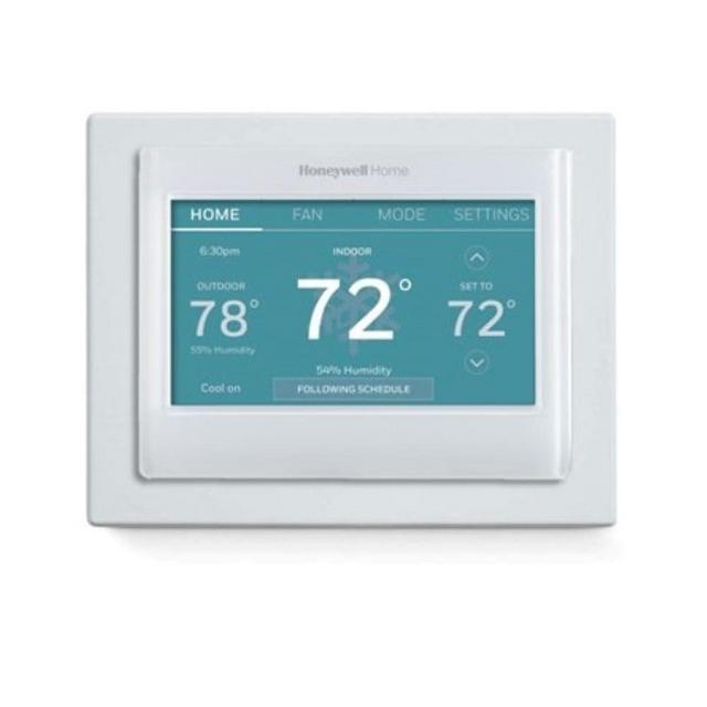 Honeywell Home RTH9600WF Smart Color Thermostat Energy Star Wi-Fi Programmable Touchscreen Alex Ready + THP2400A1027 White Wall Coverplate Assembly