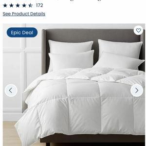 Luxe Olympia Down Medium Warmth Comforter - White, King
