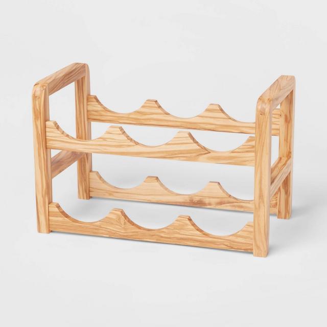 6 Bottles Olivewood Wine Rack Brown - Threshold™