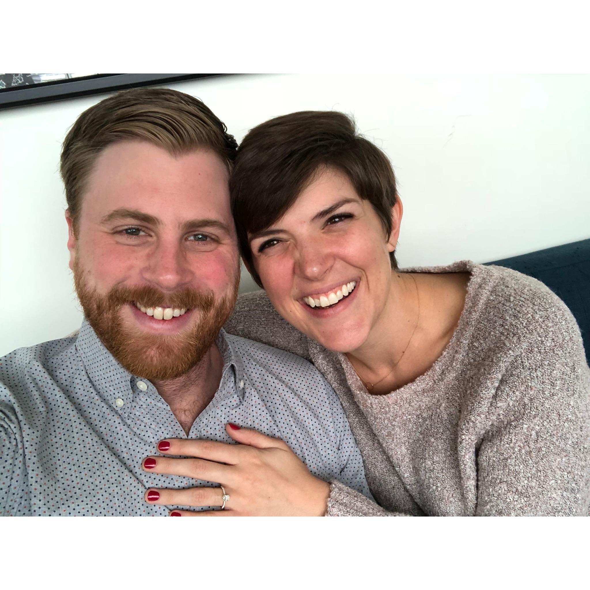 The day after we got engaged!