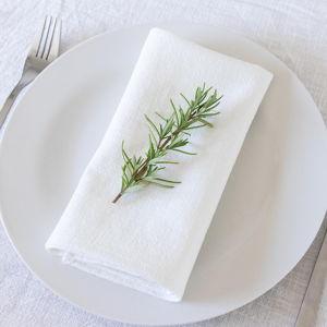 Marin Desert EUROPEAN FLAX-Certified Linen Napkin - White