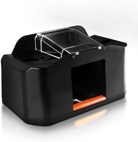 2 Decks Low Noise Card Shuffler, 2000 MAh Rapid Shuffling Automatic Rechargeable Electric Shuffler, Playing Cards, Texas Hold'em, Poker, Home Card Games, Blackjack