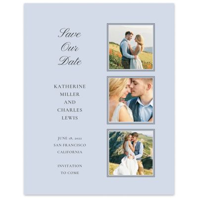 Sky, Blue Wedding Digital Save the Date - Abbey Strip