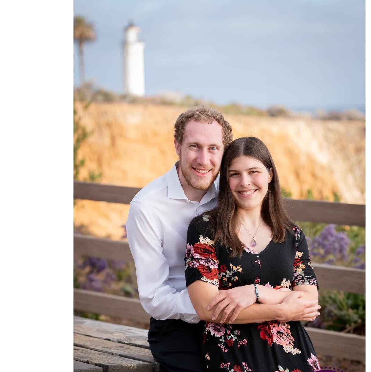 Our MSU graduation photo in front of the lighthouse.