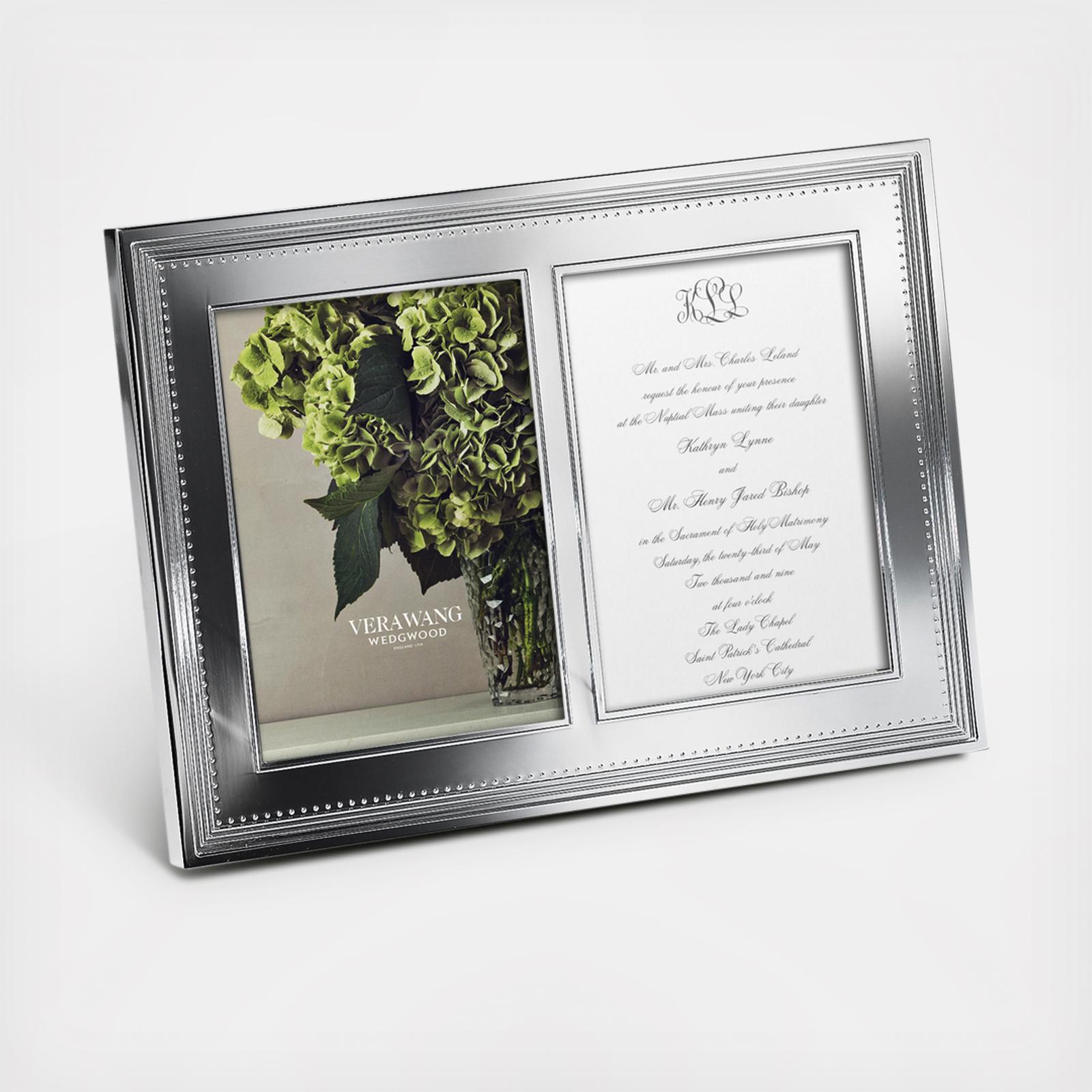 Vera Wang, Grosgrain Double Invitation Frame | Zola