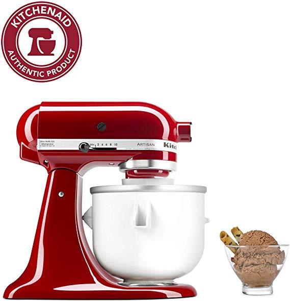 KitchenAid KICA0WH Ice Cream Maker Attachment - Excludes 7, 8, and most 6 Quart Models