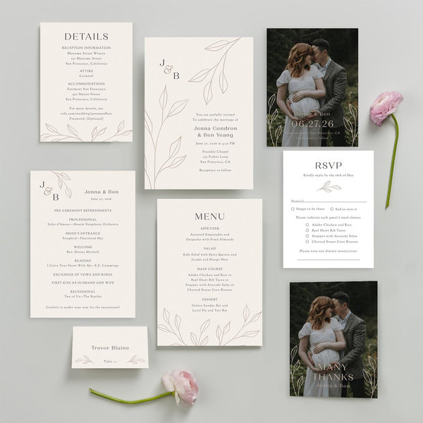 Cassis | Linen | Zola Wedding Enclosure Cards