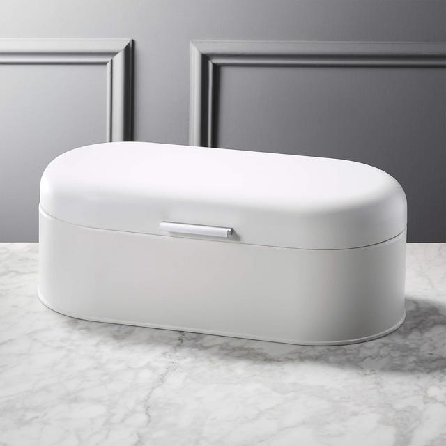 Matte White Bread Box