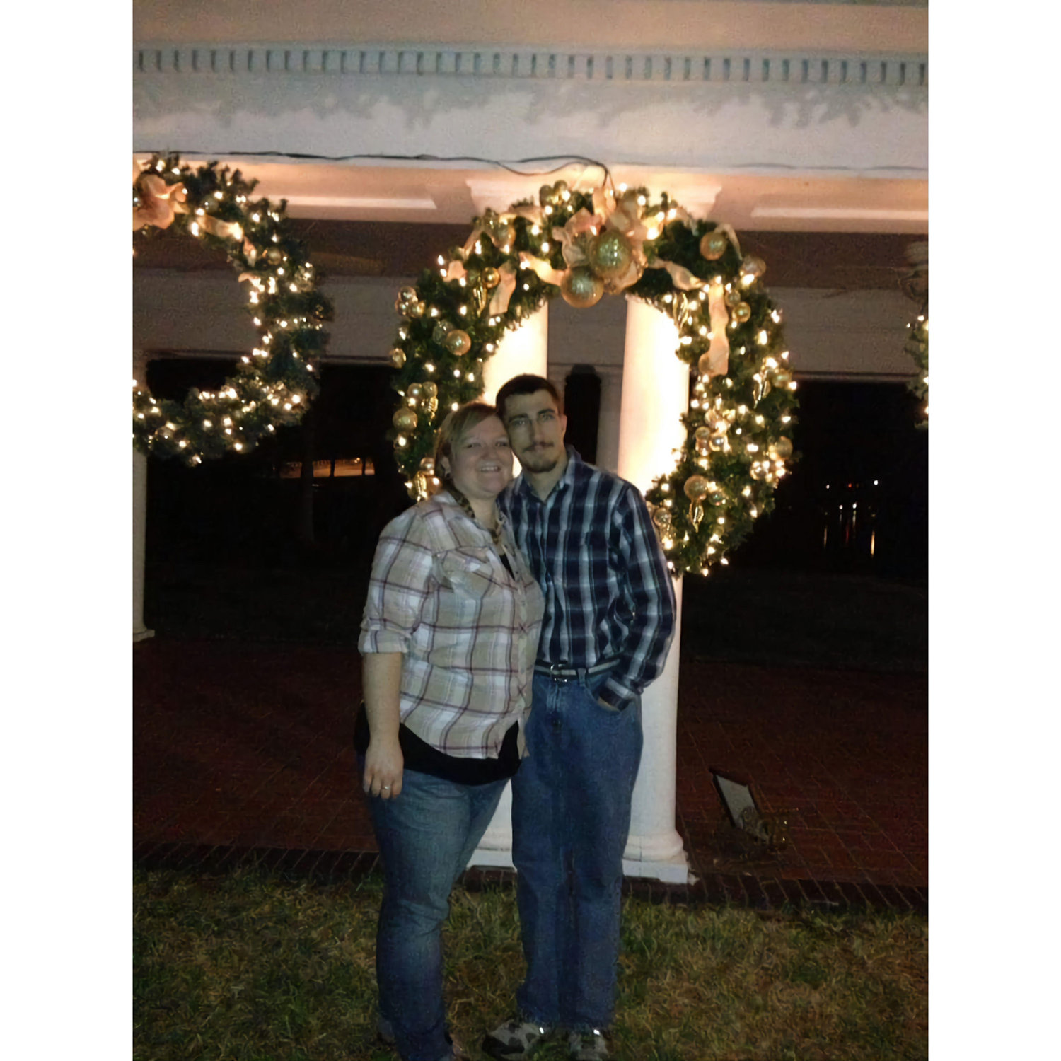 Tim and Amanda at the Edison Holiday House in Fort Myers, FL, December 2012.