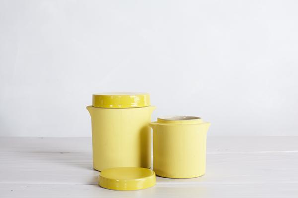 MANUFACTURE DE DIGOIN PRESERVE JAR No.01, YELLOW-LARGE