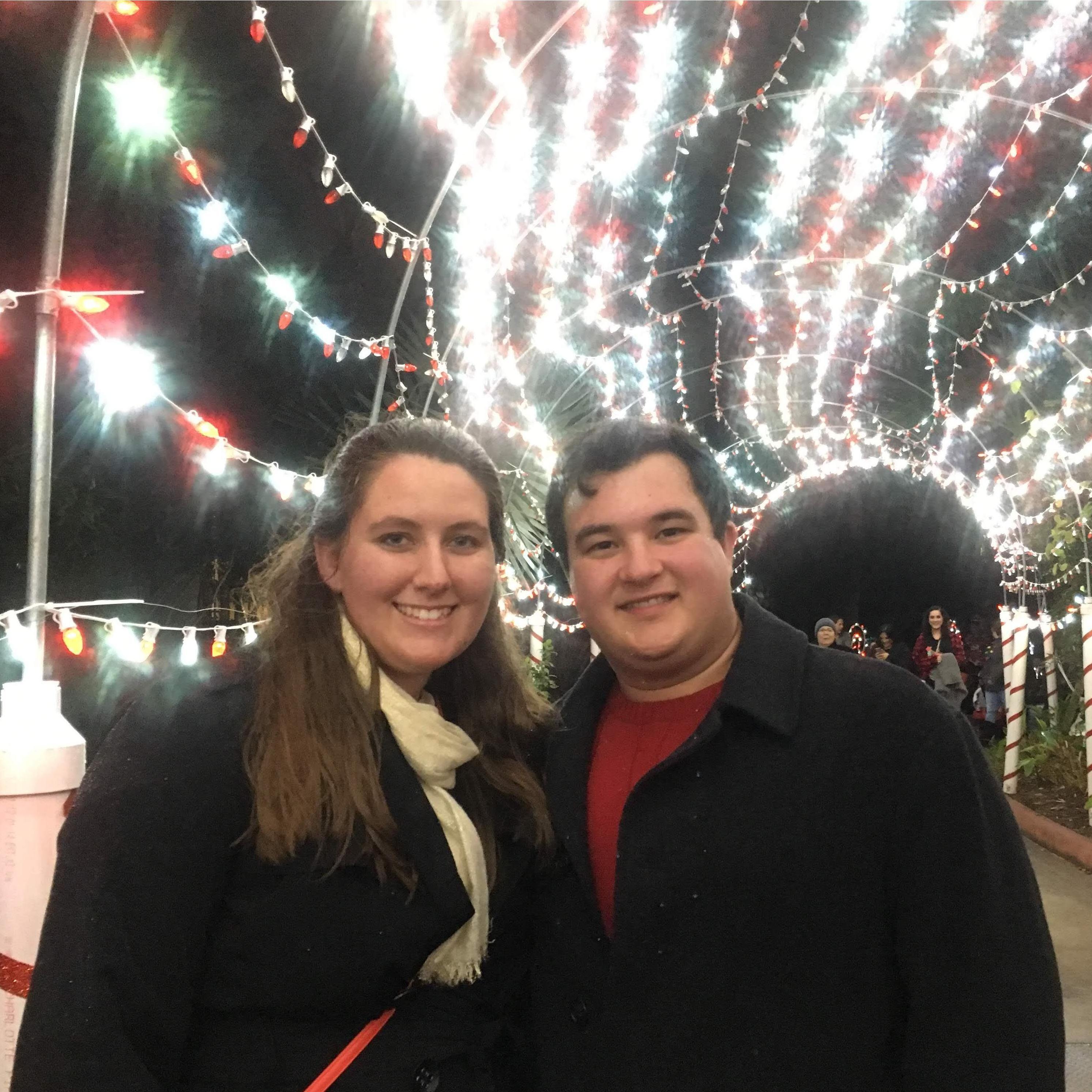 Taking in the Christmas lights - Moody Gardens 2017