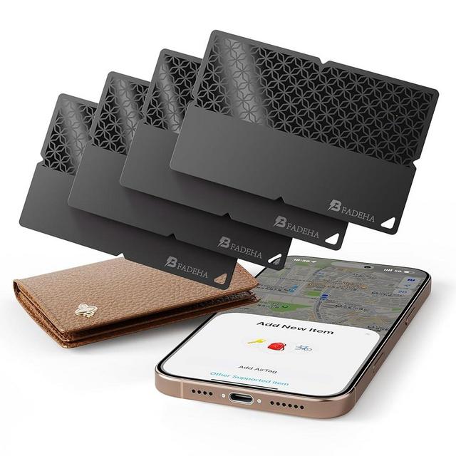 BFADEHA 2025 [Apple MFi Certified] (iOS Only) Bluetooth Tracker Smart Finder for Apple Find My iPhone Card Wallet GPS Tracker, 5-10 Years Battery, Keys Finder and Item Locator for Keys, Bags, Passport