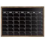 Wall Calendar, Chalkboard Style, 21.63" H x 30.75" W x 0.81" D, Black, White & Brown