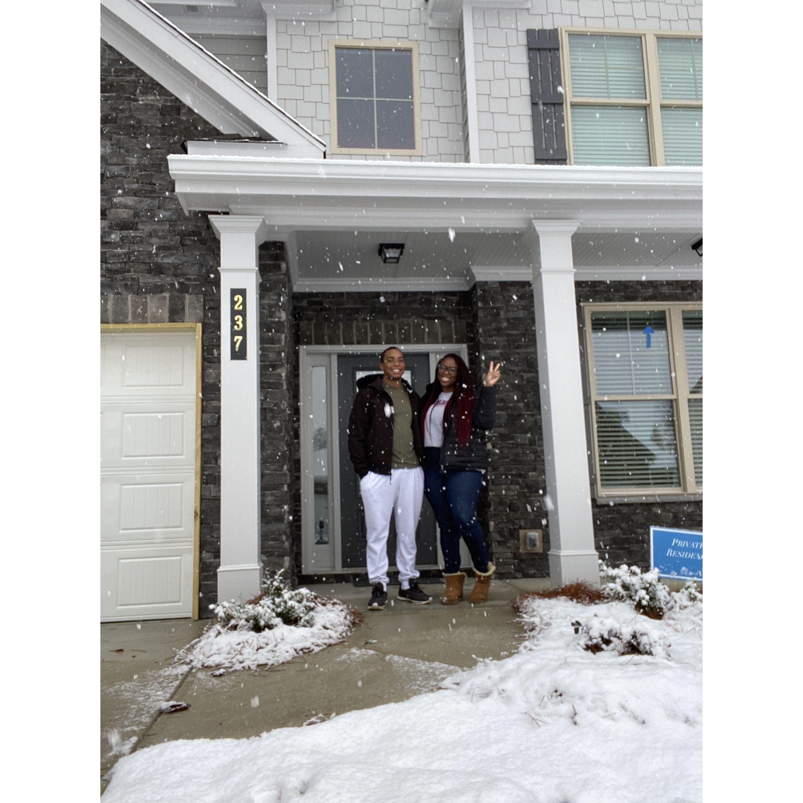 A snow day shortly after we closed on our home